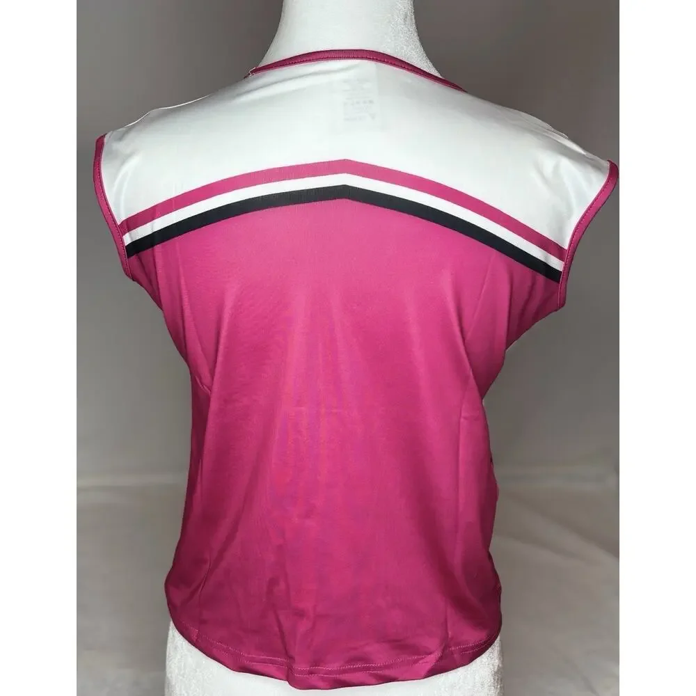 Yolsun Girls 10-11yrs Pink, Black, & White Cheerleader Halloween Costume New